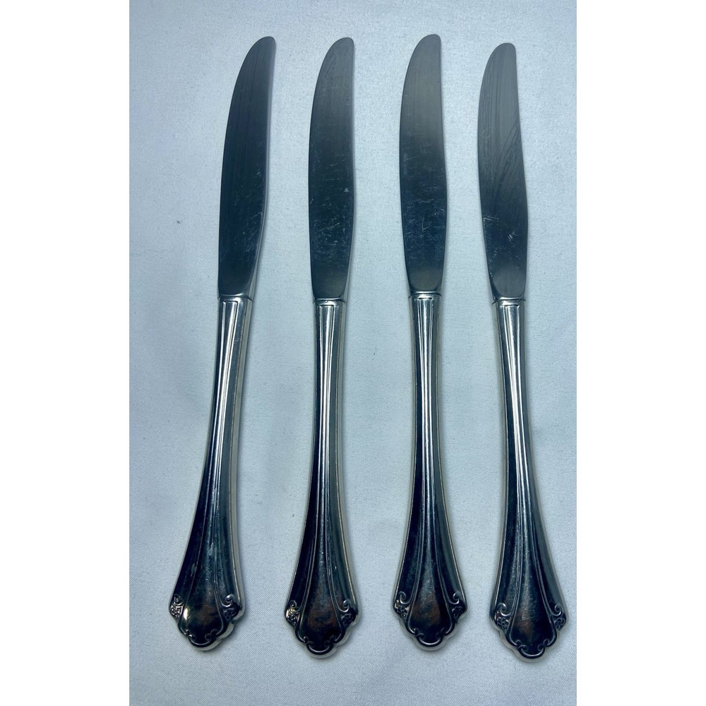 4 Dinner Knives Oneida FALKIRK‎ Glossy Stainless Flatware